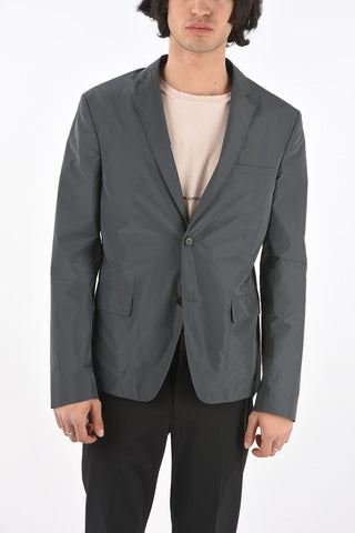 Unlined Flap Pocket Nylon Blazer