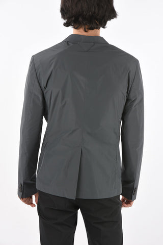 Unlined Flap Pocket Nylon Blazer