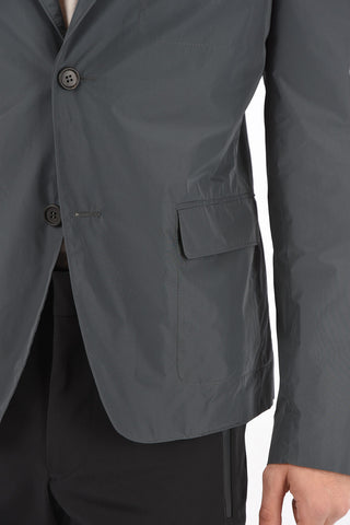 Unlined Flap Pocket Nylon Blazer