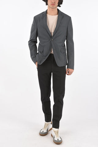 Unlined Flap Pocket Nylon Blazer