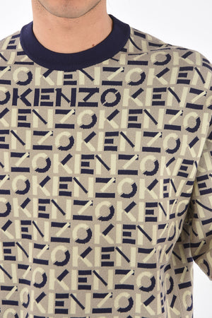 T-Shirt Girocollo in Tessuto Monogram