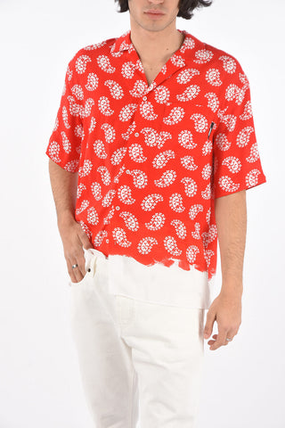 Camicia a Maniche Corte con Motivo Paisley
