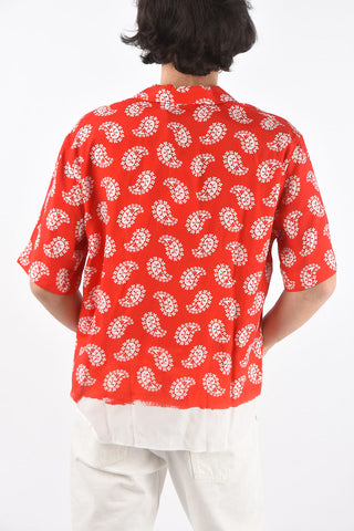 Camicia a Maniche Corte con Motivo Paisley