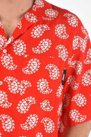Short-sleeved Paisley Patterned Shirt