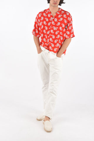 Camicia a Maniche Corte con Motivo Paisley