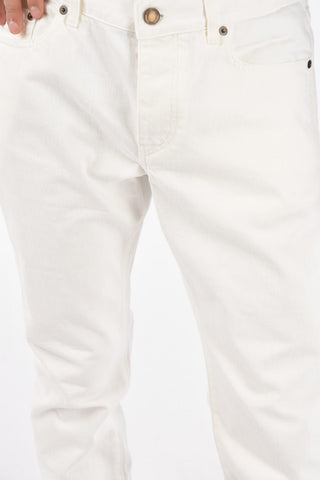 Pantaloni 5 Tasche in Denim con Passanti