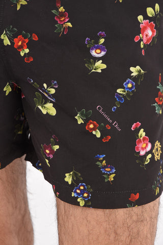 Costume da bagno boxer con stampa floreale