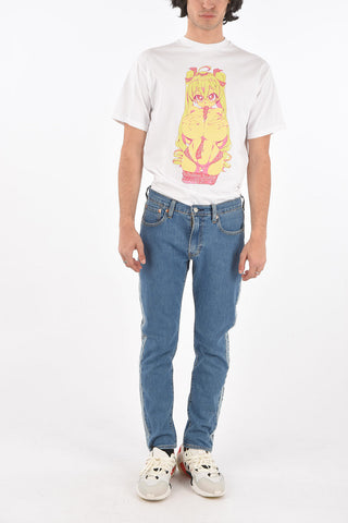 Cropped Tapered Jeans HI-BALL ROLL Medium Wash