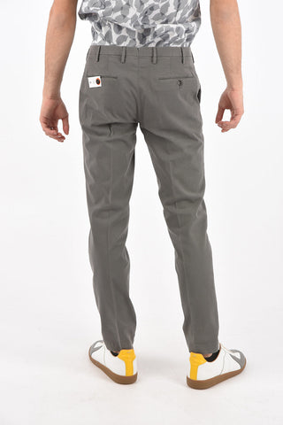 skinny Fit Chino Pants with Hidden Closure