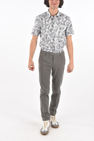 skinny Fit Chino Pants with Hidden Closure