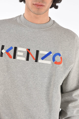 Embroidered Logo Cotton Oversized Sweatshirt