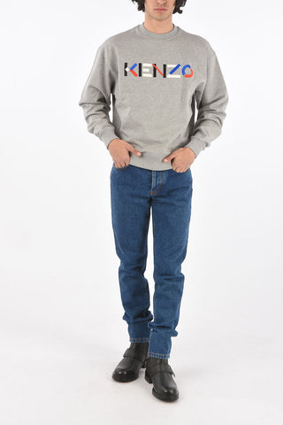 Embroidered Logo Cotton Oversized Sweatshirt