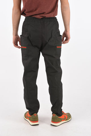 Elastic Waistband Cotton Cargo Pants