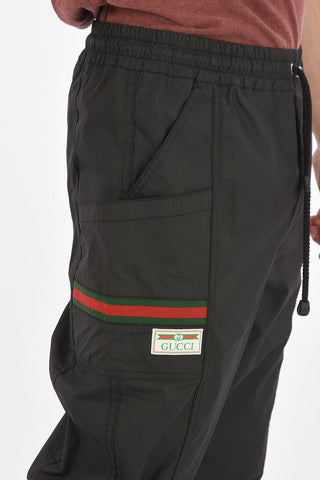 Elastic Waistband Cotton Cargo Pants