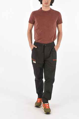Elastic Waistband Cotton Cargo Pants