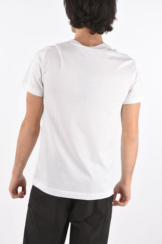 Crew Neck Logo Patch Cotton T-Shirt