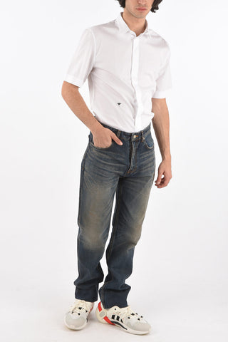 Jeans Slim in Cotone Organico Giapponese 18cm