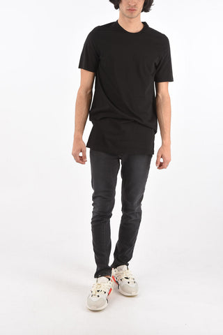 Crewneck T-shirt LEVEL TEE with Logo Patch