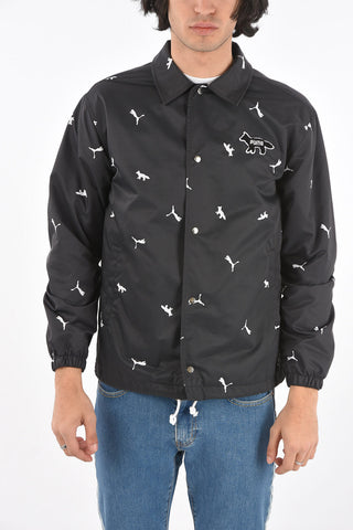 MAISON KITSUNE printed coach windbreaker