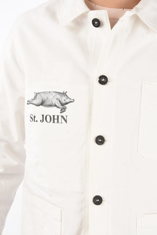 Camicia ST JOHN in Denim con Tasche a Toppa