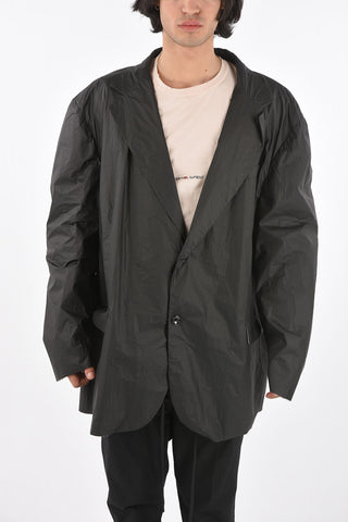 waterproof Semi-Lined 2 buttons maxi blazer