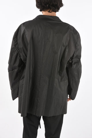 waterproof Semi-Lined 2 buttons maxi blazer