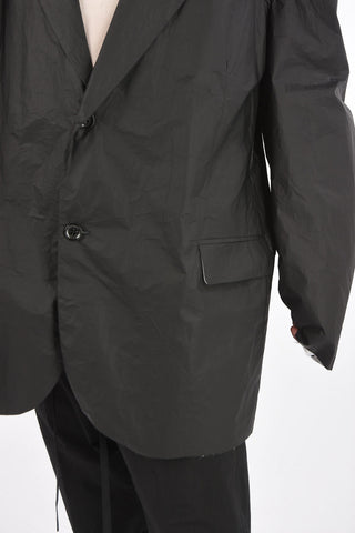 waterproof Semi-Lined 2 buttons maxi blazer
