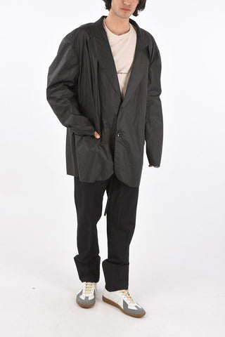 waterproof Semi-Lined 2 buttons maxi blazer