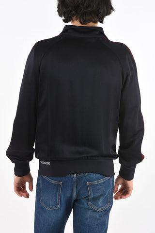 Front Zipped Mock Neck Sweatshirt