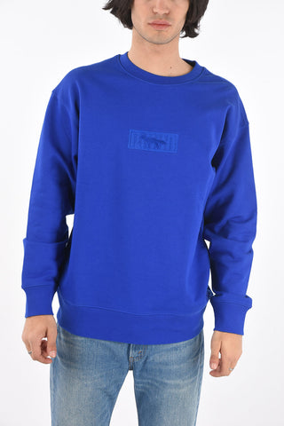 MAISON KITSUNE SURF THE WEB embroidered crewneck sweatshirt