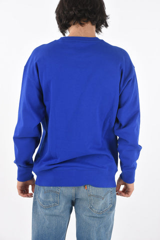 MAISON KITSUNE SURF THE WEB embroidered crewneck sweatshirt