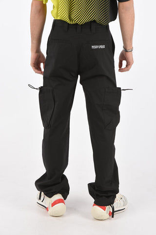 Pantaloni Cargo in Cotone con Coulisse