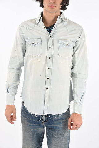 Distressed Edge Saharan Denim Shirt