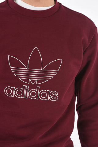 Crewneck sweater OUTLINE with embroidered logo