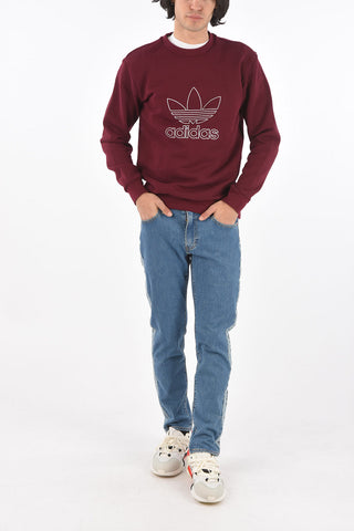 Crewneck sweater OUTLINE with embroidered logo