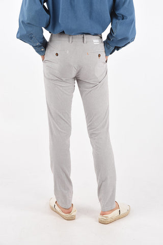 striped single pleated pants