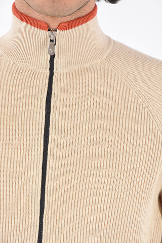 2 Pocket Mock Neck Sweater with Front Zip
