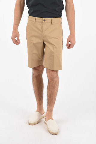 Shorts 4 Tasche in Cotone Stretch con Passanti