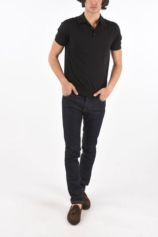 Short-sleeved Brushed Virgin Wool Polo