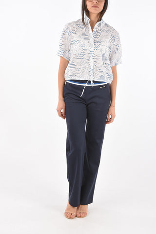 Camicia Crop in Sangallo con Coulisse