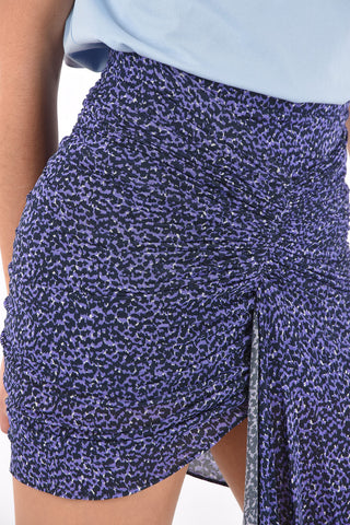 Animal Patterned JOMINY Draped Skirt