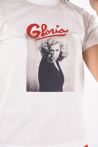 Printed GLORIA T-shirt with Sequined Embroidery