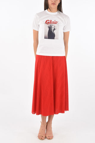 Printed GLORIA T-shirt with Sequined Embroidery