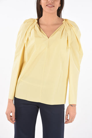 Puff-sleeved Cotton Blouse
