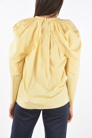 Puff-sleeved Cotton Blouse