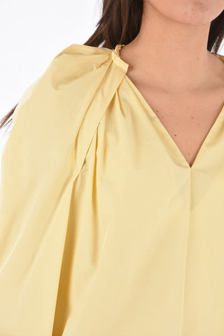 Puff-sleeved Cotton Blouse