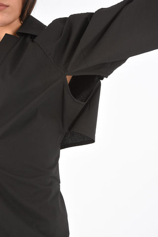 Coated Midi Dress with Snap Button Details