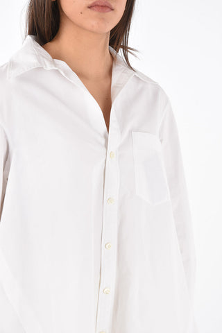 Standard Collar Oversized Cotton Shirt Dress