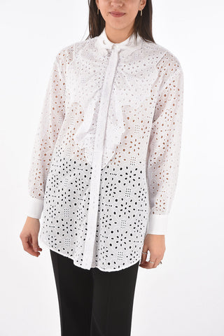Sangallo HANDS COLLAR Ruffle Front Shirt