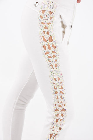 COUTURE EST.1978 Jogger Pants with Side Inserts Cut-out